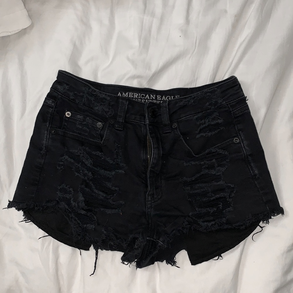 American Eagle Black Jean Shorts